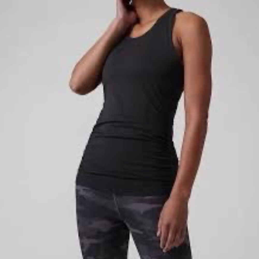 Athleta, Speedlight Seamless Tank, Black, XL